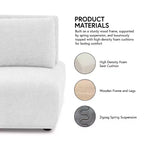 HOMES: Inside + Out 5pc Povoa 159" Modular Curved Sectional Sofa Modern Chenille with Extendable Backrest