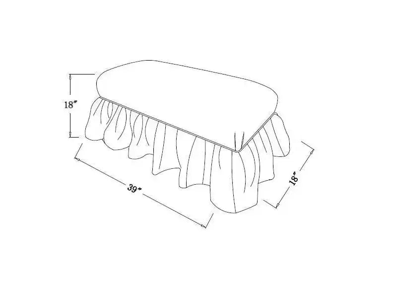 Ruffle Skirt Bench - Threshold designed with Studio McGee