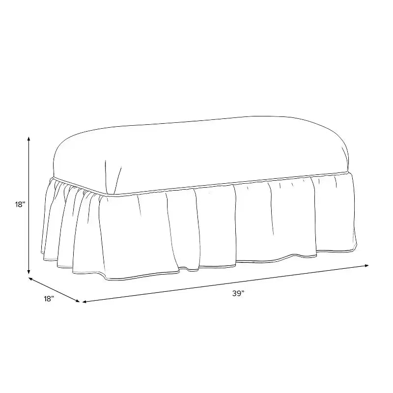 Ruffle Skirt Bench - Threshold designed with Studio McGee