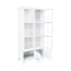 Storied Home 57.5" Tall Decorative Storage Cabinet Fixed Shelves