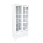 Storied Home 57.5" Tall Decorative Storage Cabinet Fixed Shelves