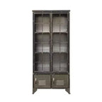 Storied Home 57.5" Tall Decorative Storage Cabinet Fixed Shelves