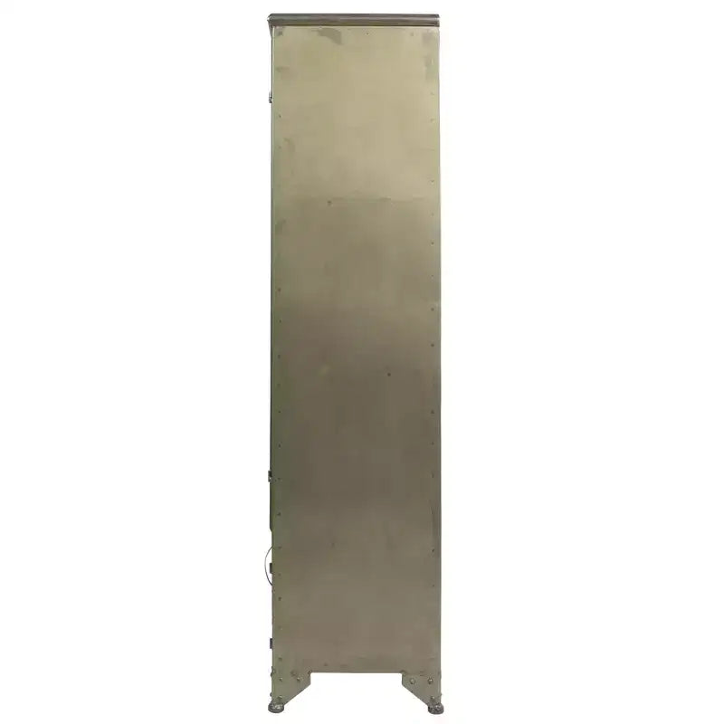 Storied Home 57.5" Tall Decorative Storage Cabinet Fixed Shelves