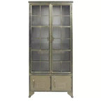 Storied Home 57.5" Tall Decorative Storage Cabinet Fixed Shelves