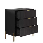 Festivo 3pc Modern Elegance 3 Drawer Nightstands and 5 Drawer Chest Set
