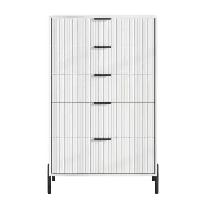 Festivo 3pc Modern Elegance 3 Drawer Nightstands and 5 Drawer Chest Set