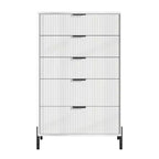 Festivo 3pc Modern Elegance 3 Drawer Nightstands and 5 Drawer Chest Set