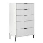 Festivo 3pc Modern Elegance 3 Drawer Nightstands and 5 Drawer Chest Set