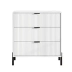 Festivo 3pc Modern Elegance 3 Drawer Nightstands and 5 Drawer Chest Set