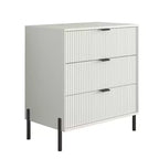 Festivo 3pc Modern Elegance 3 Drawer Nightstands and 5 Drawer Chest Set