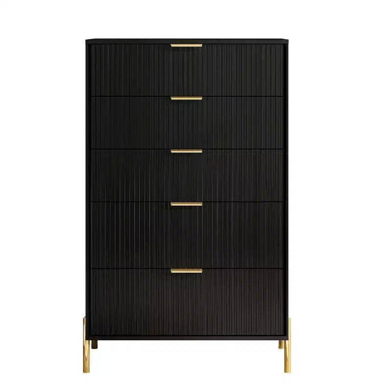 Festivo 3pc Modern Elegance 3 Drawer Nightstands and 5 Drawer Chest Set