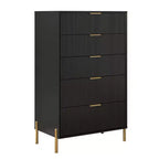 Festivo 3pc Modern Elegance 3 Drawer Nightstands and 5 Drawer Chest Set