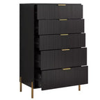 Festivo 3pc Modern Elegance 3 Drawer Nightstands and 5 Drawer Chest Set