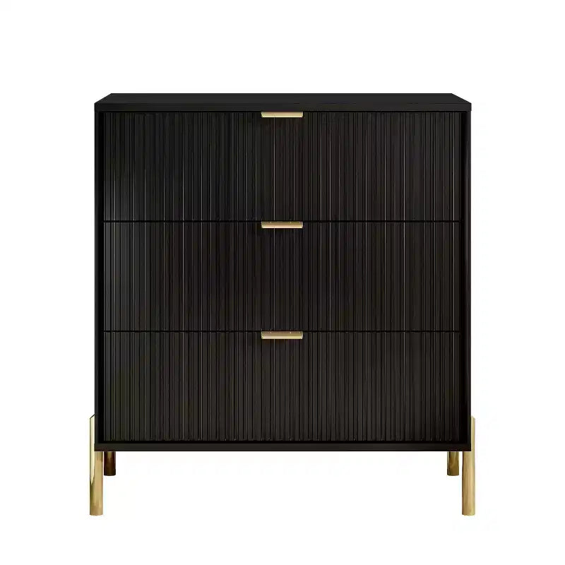 Festivo 3pc Modern Elegance 3 Drawer Nightstands and 5 Drawer Chest Set