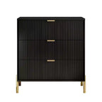 Festivo 3pc Modern Elegance 3 Drawer Nightstands and 5 Drawer Chest Set