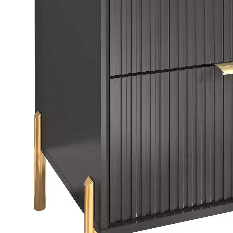 Festivo 3pc Modern Elegance 3 Drawer Nightstands and 5 Drawer Chest Set