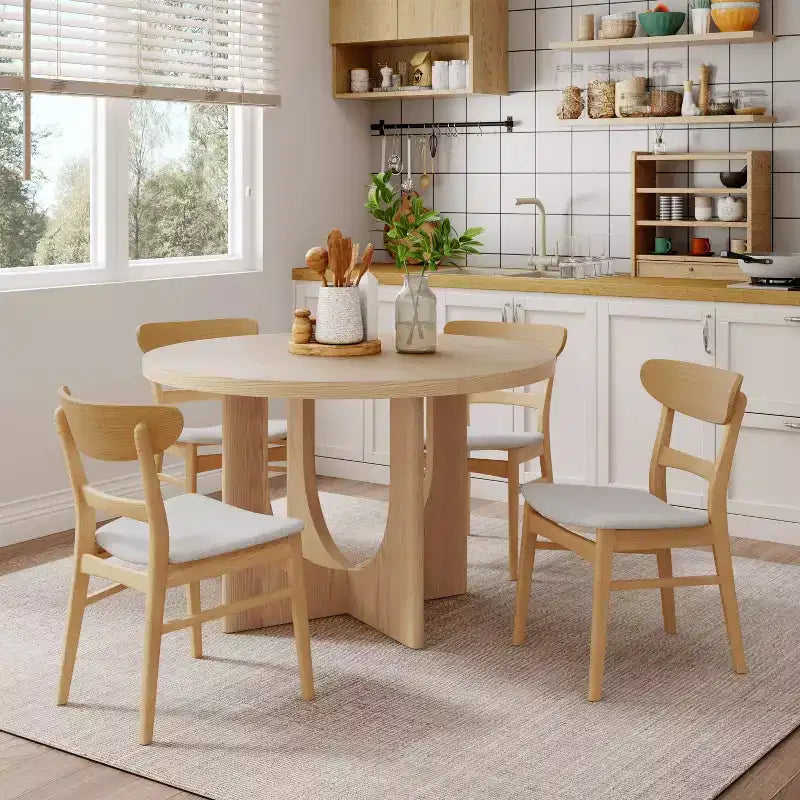Christopher Knight Home Eliana 5pc Wood Upholstered Dining Set