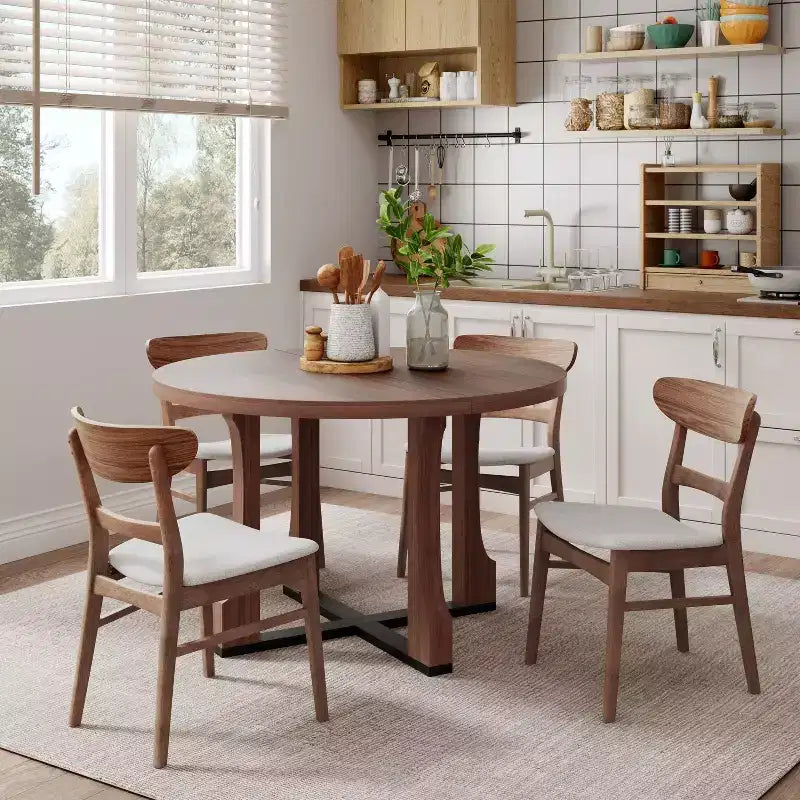 Christopher Knight Home Eliana 5pc Wood Upholstered Dining Set