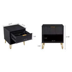 Manhattan Comfort Set of 2 Dumbo Nightstands with Drawer