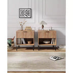 Manhattan Comfort Set of 2 Dumbo Nightstands with Drawer