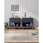 Manhattan Comfort Set of 2 Dumbo Nightstands with Drawer