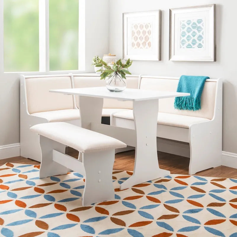 Set da Pranzo con Angolo Panca Sedley Farmhouse con Contenitore