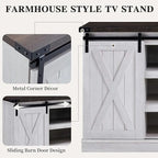 Wood Media Console TV Stand Entertainment Center