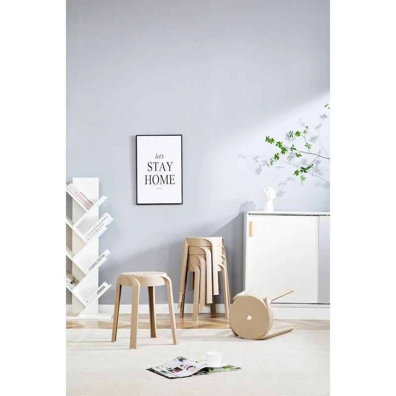 Colorful Round Plastic Stools - 6 Pack for Kids