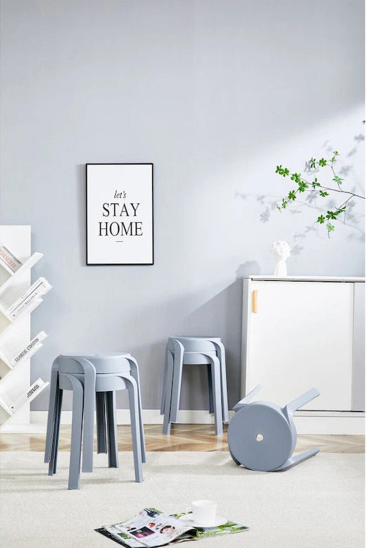 Colorful Round Plastic Stools - 6 Pack for Kids