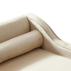 French Elegant Velvet Upholstered Storage Chaise Lounge Chair with a Pillow