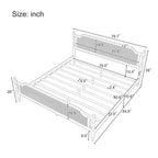 Traditional Style Rattan Bed Frame, No Box Spring Needed
