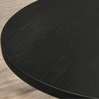 Roundhill Furniture Banff Set da Pranzo Rotondo da 5 Pezzi, Tavolo Rotondo con Base a Croce e 4 Sedie Trapuntate