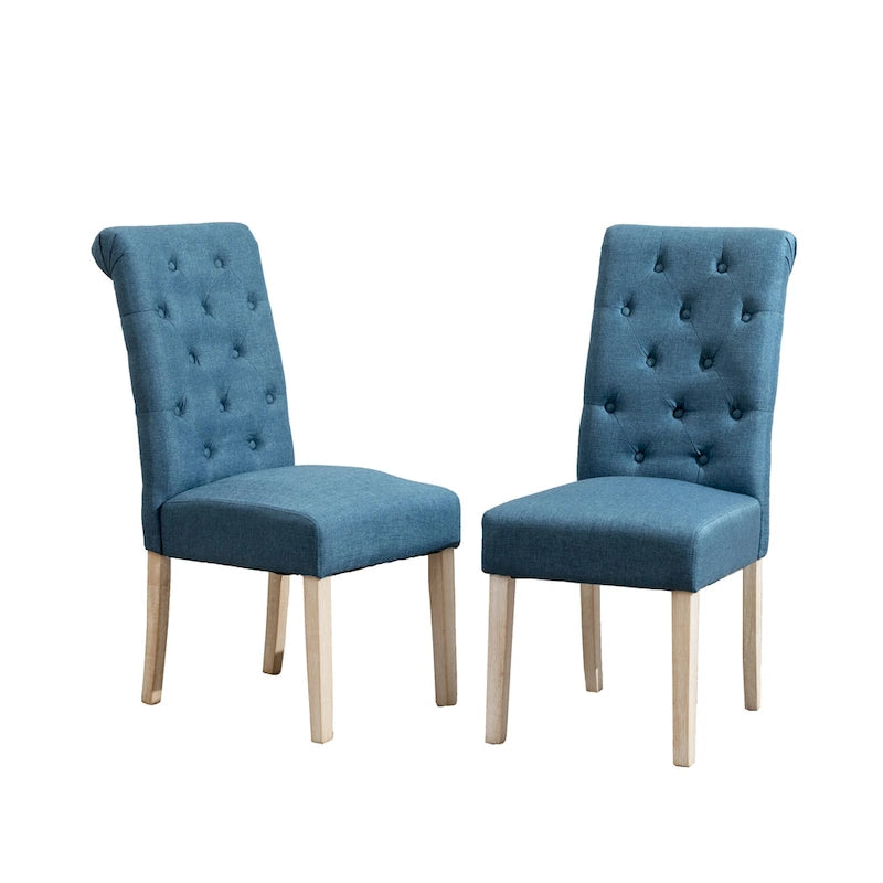 Roundhill Furniture Banff Set da Pranzo Rotondo da 5 Pezzi, Tavolo Rotondo con Base a Croce e 4 Sedie Trapuntate