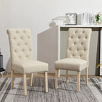 Roundhill Furniture Banff Set da Pranzo Rotondo da 5 Pezzi, Tavolo Rotondo con Base a Croce e 4 Sedie Trapuntate