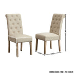 Roundhill Furniture Banff Set da Pranzo Rotondo da 5 Pezzi, Tavolo Rotondo con Base a Croce e 4 Sedie Trapuntate