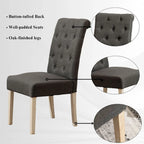 Roundhill Furniture Banff Set da Pranzo Rotondo da 5 Pezzi, Tavolo Rotondo con Base a Croce e 4 Sedie Trapuntate