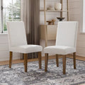 Furniture of America Drystan Rustic Ivory Padded Fabric Dining Chairs (Set of 2)