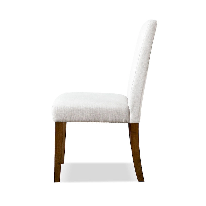 Furniture of America Drystan Rustic Ivory Padded Fabric Dining Chairs (Set of 2)