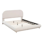 Teddy Fleece Full Size Upholstered Platform Bed with Thick Fabric