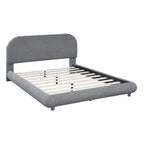 Teddy Fleece Full Size Upholstered Platform Bed with Thick Fabric