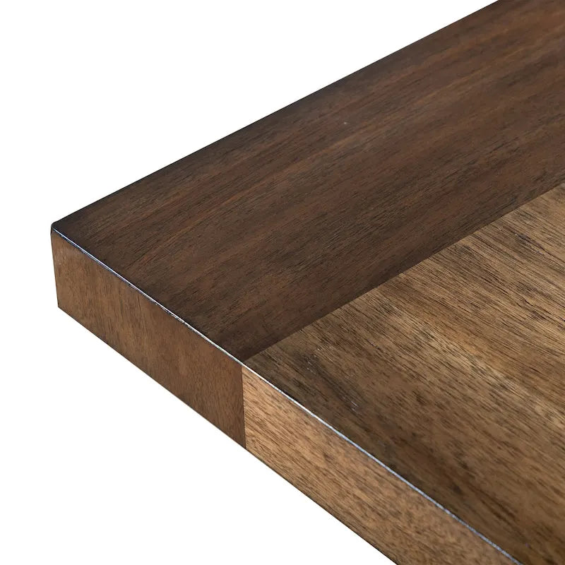 Furniture of America Drystan Tavolo da pranzo in legno massello marrone rustico 72 pollici