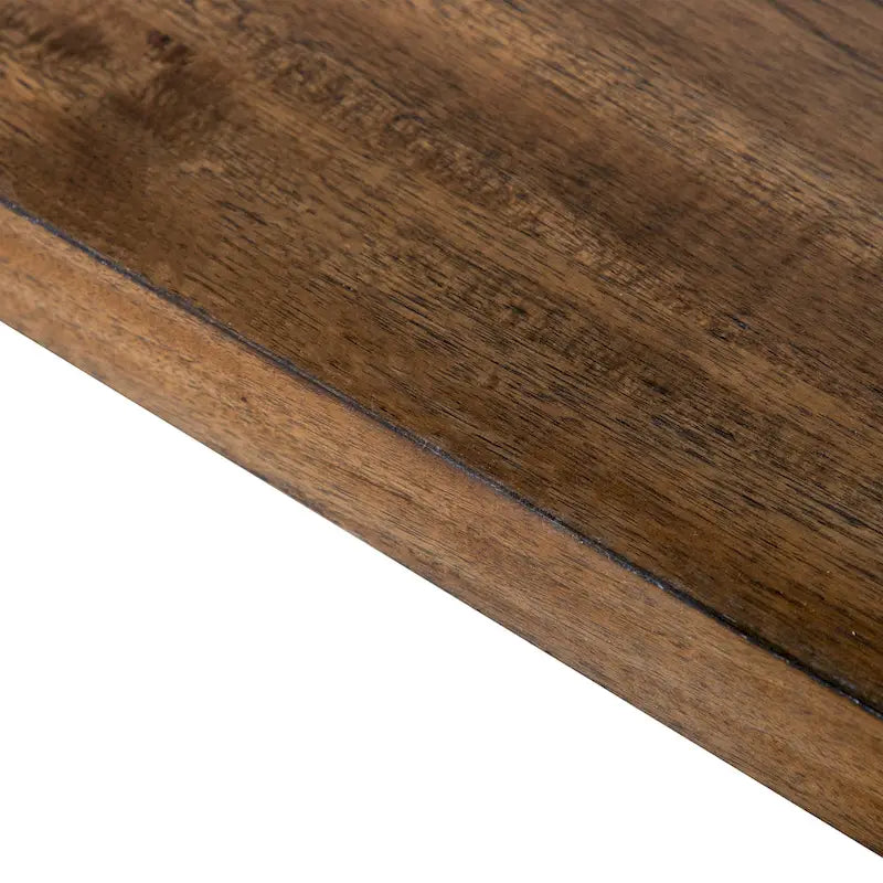 Furniture of America Drystan Tavolo da pranzo in legno massello marrone rustico 72 pollici