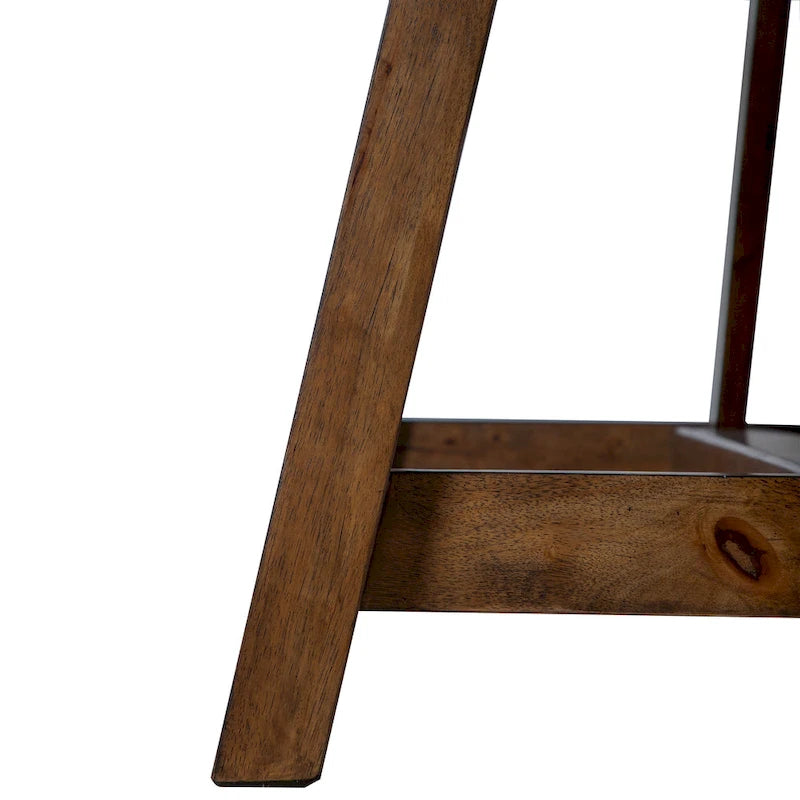 Furniture of America Drystan Tavolo da pranzo in legno massello marrone rustico 72 pollici
