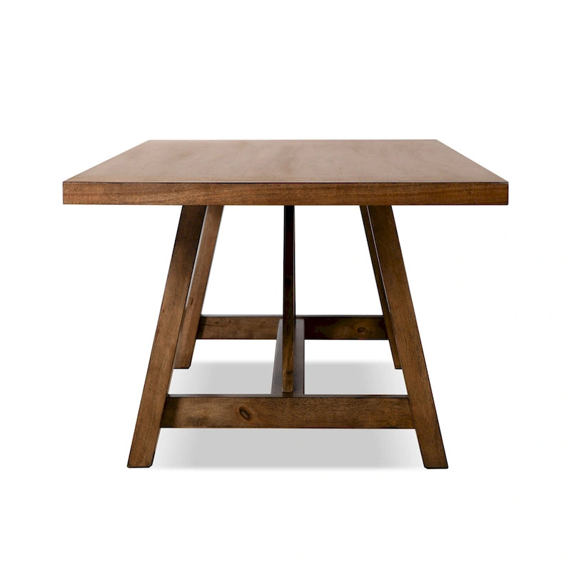 Furniture of America Drystan Tavolo da pranzo in legno massello marrone rustico 72 pollici
