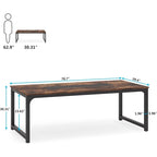 Tavolo da Pranzo Rettangolare Moderno da 79 Pollici per 6-8 Persone - 78.74 L x 39.37 P x 30.31 A