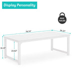 Tavolo da Pranzo Rettangolare Moderno da 79 Pollici per 6-8 Persone - 78.74 L x 39.37 P x 30.31 A