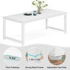 Tavolo da Pranzo Rettangolare Moderno da 79 Pollici per 6-8 Persone - 78.74 L x 39.37 P x 30.31 A