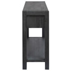 Wood Console Table with 2 Drawers and 1 Shelf for Hallway Living Room