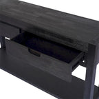 Wood Console Table with 2 Drawers and 1 Shelf for Hallway Living Room