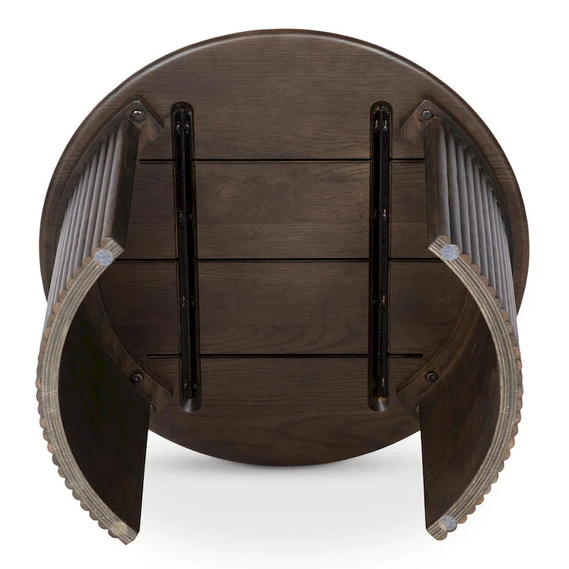 NADAAL STUDIOS Pence, Small Oval Coffee Table, Dark Brown